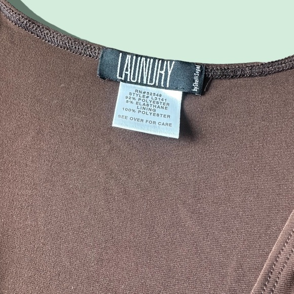 Women’s Laundry Brown Tank Dress Ruched Waist Detail Size 8 Made In The USA - Picture 8 of 9